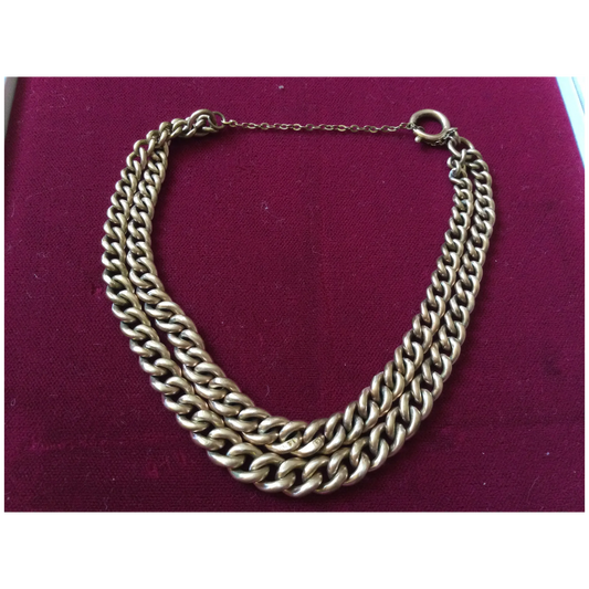 Victorian Chain Bracelet Rose Gold Filled 18CT GF Hallmarks Spectacular