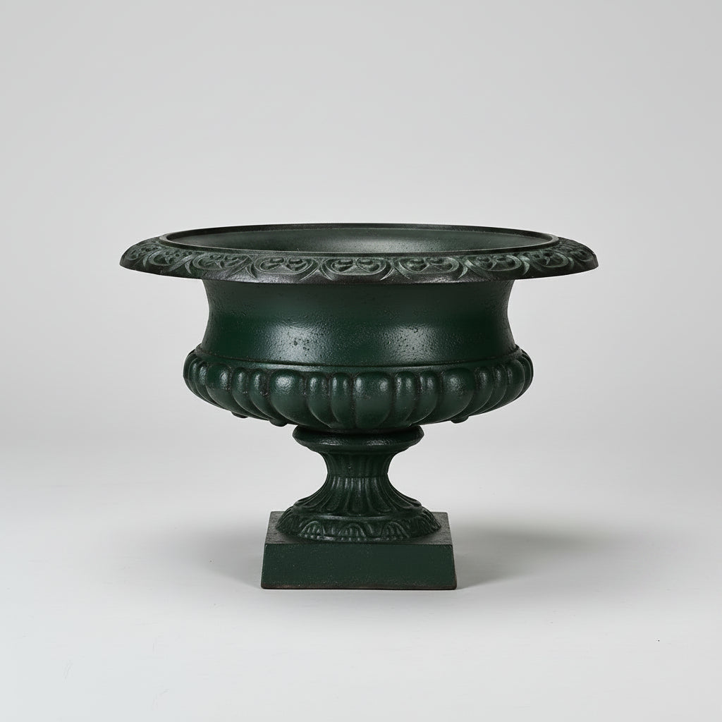 Antique French 19th Century Neoclassical Cast Iron Garden Urn