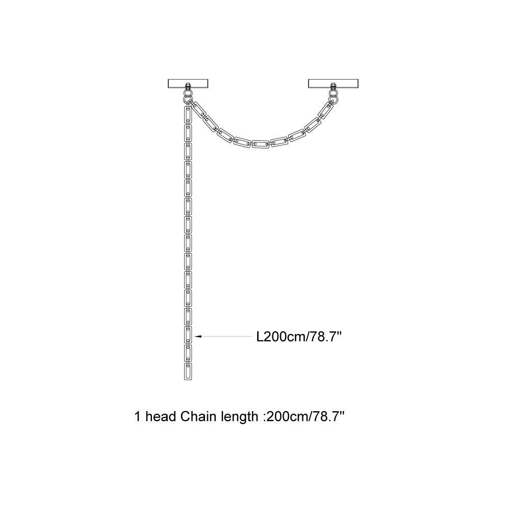 Bruckner Chain Alabaster Chandelier