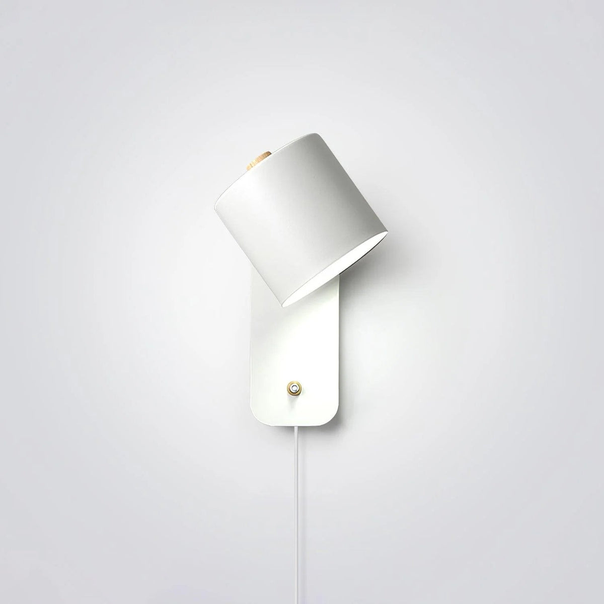 Rotatable Cylinder Plug-in Wall Lamp ? 5.1″ x H 11.8″ / Dia 13cm x H 30cm / White / US Plug 1001 Wall lamp