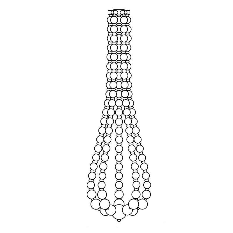 Pearl Necklace Balls Chandelier 130-Balls ? 31.5″ x H 110.2″ / Gold & White / Warm Light 1001 Chandelier