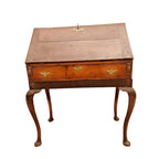 18th Century Georgian Oak Bureau on Cabriole Leg Stand