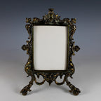 19th Century French Gilt Bronze Photo Frame with Easel Stand