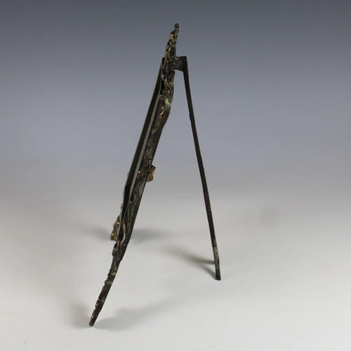19th Century French Gilt Bronze Photo Frame with Easel Stand
