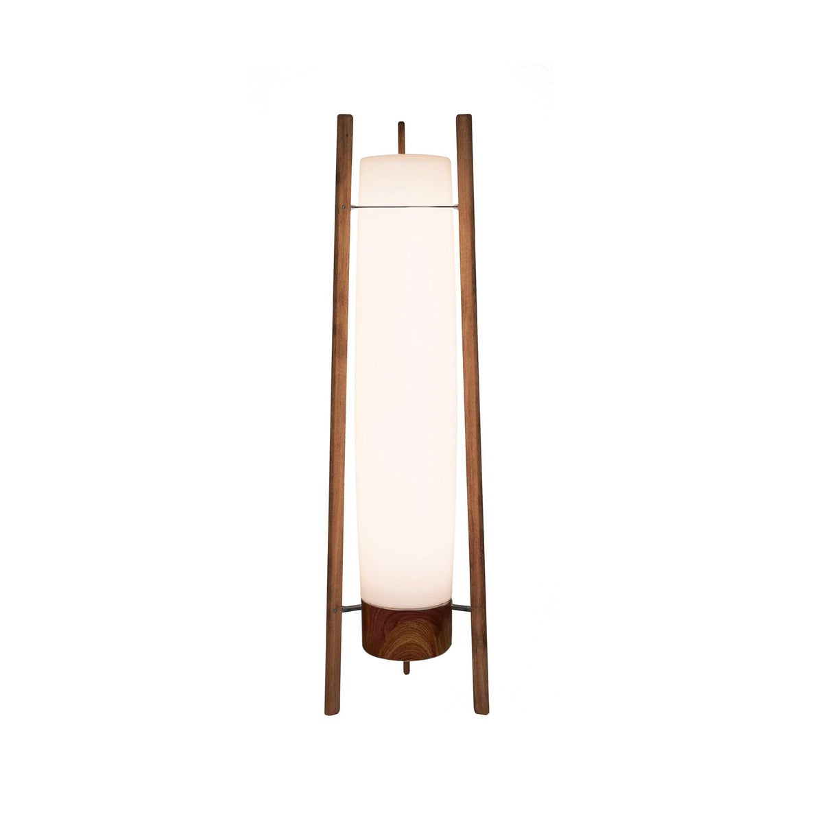 Side LED Floor Lamp ∅ 17.7″ x H 63″ / Dia 45cm x H 160cm / Walnut & White / US plug Floor lamp