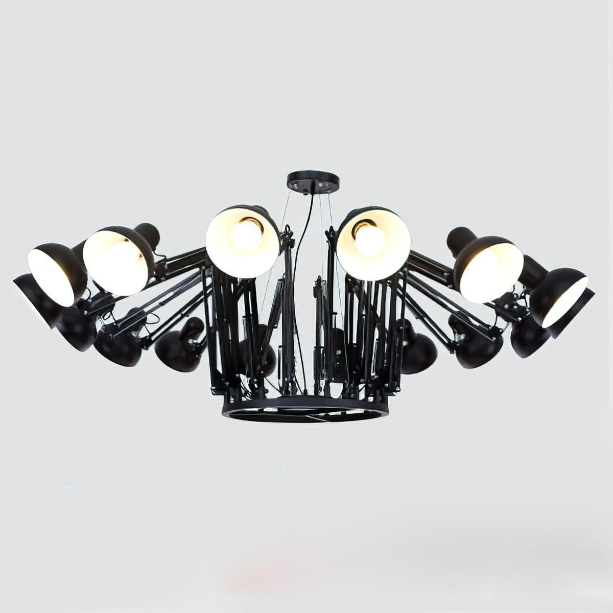 Dear Ingo Chandeliers 16heads ? 82″ x H 15.7″ / Dia 208cm x H 40cm / Black Chandelier