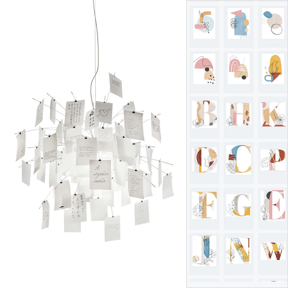 Paper Chandelier ? 23.6″ x H 23.6″ / Colorful Art Chandelier