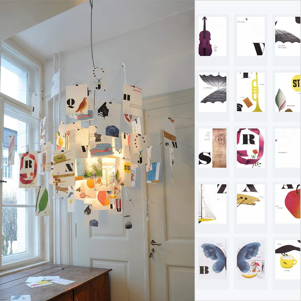 Paper Chandelier ? 23.6″ x H 23.6″ / ABC Theme Chandelier
