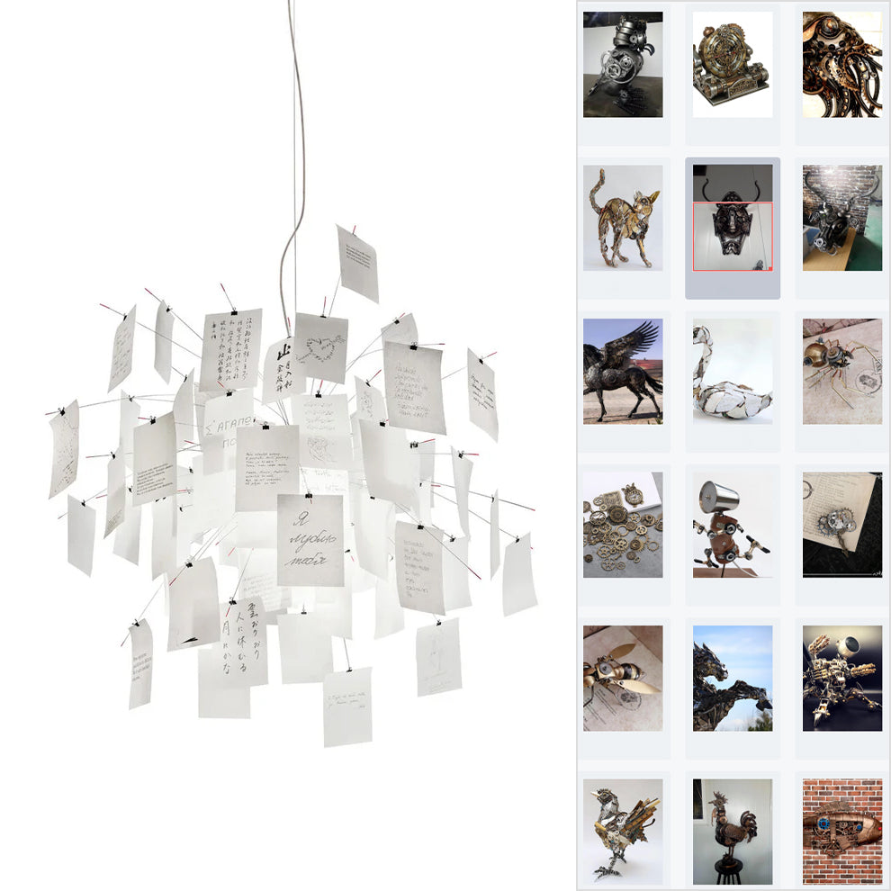 Paper Chandelier ? 23.6″ x H 23.6″ / Punk Theme Chandelier