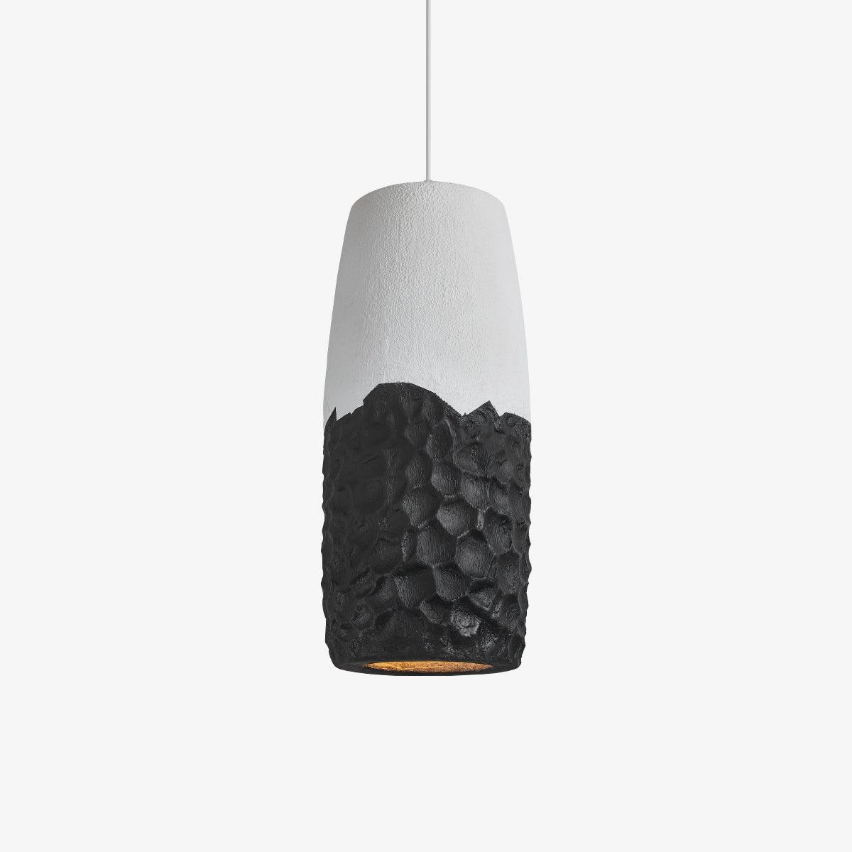 Acorn Pendant Lamp ∅ 7.9″ x H 19.7″ / Dia 20cm x H 50cm / White + Black Pendant light