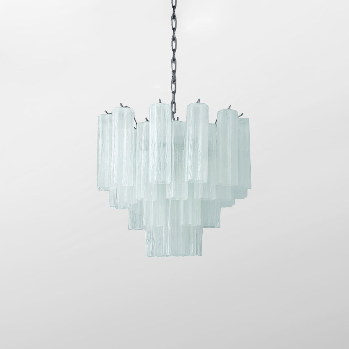 Addis Chandelier 3 layers ? 22.8″ x H 19.7″ / Dia 58cm x H 50cm / Light Blue & Chrome Chandelier