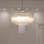 Addis Chandelier 2 layers ? 17.7″ x H 19.7″/ Dia 45cm x H 50cm / Clear & Chrome Chandelier