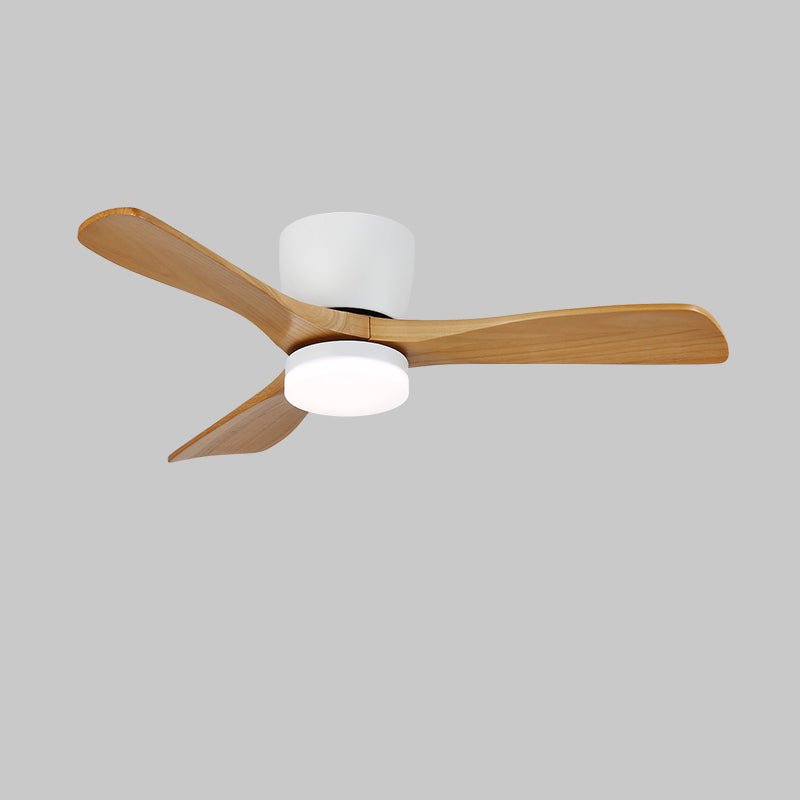 Aerodynamics Wooden 48’’/52’’ Ceiling Fan Light ? 52″ x H 9.8″ / Model A Nature Wood Grain & White / Three-Color