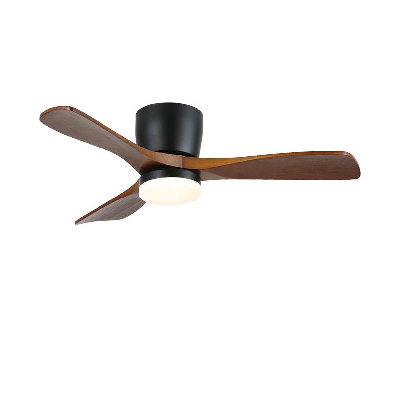 Aerodynamics Wooden 48’’/52’’ Ceiling Fan Light ? 42″ x H 9.8″ / Model A Walnut Wood Grain & Black / Three-Color