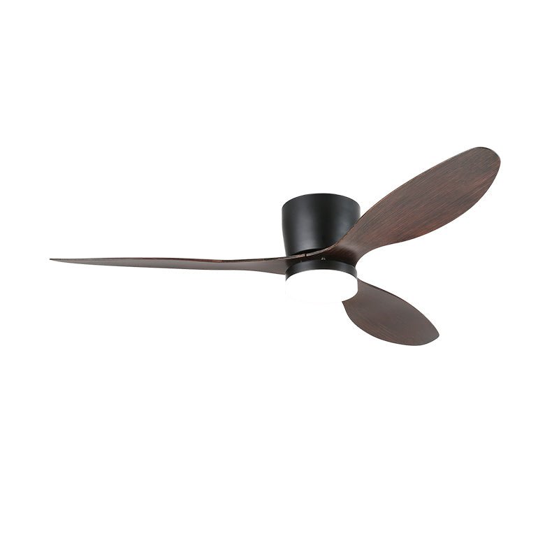 Aerodynamics Wooden 48’’/52’’ Ceiling Fan Light ? 42″ x H 9.8″ / Model B Walnut Wood Grain & Black / Three-Color