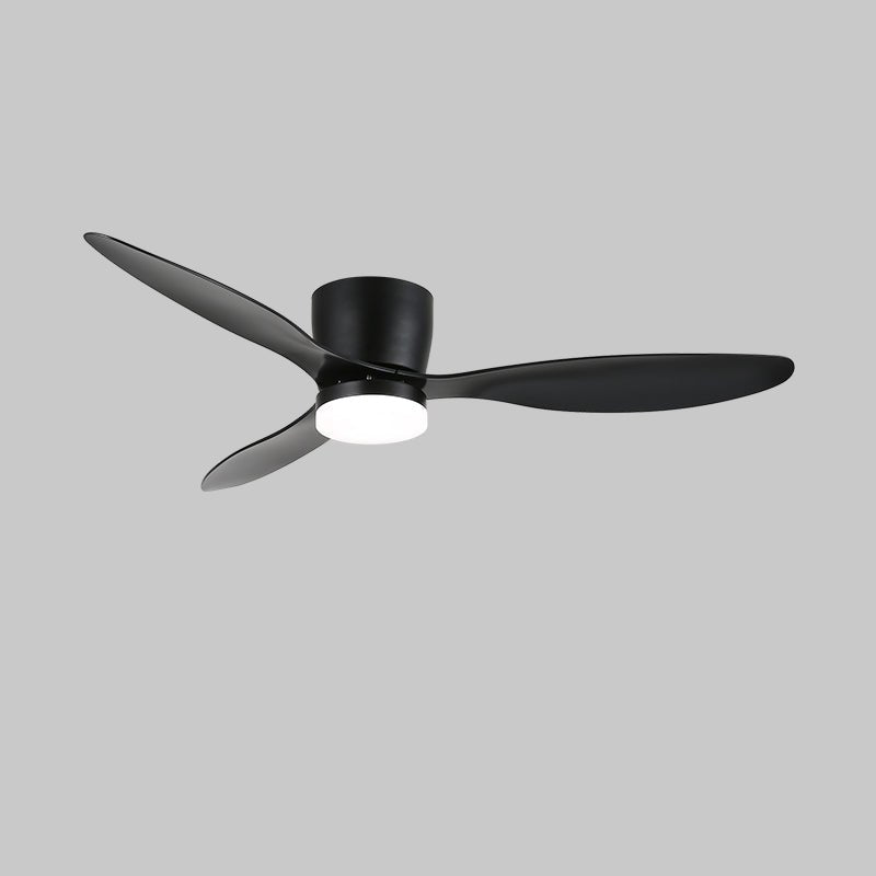 Aerodynamics Wooden 48’’/52’’ Ceiling Fan Light ? 52″ x H 9.8″ / Model B Black / Three-Color Changing Light Ceiling fan
