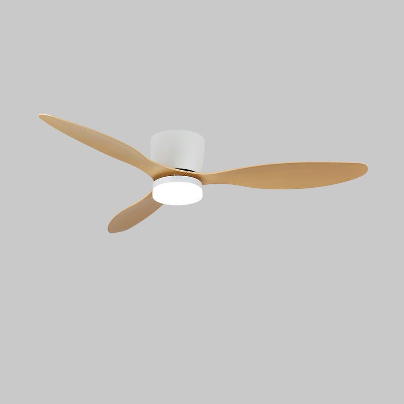 Aerodynamics Wooden 48’’/52’’ Ceiling Fan Light ? 52″ x H 9.8″ / Model B Nature Wood Grain & White / Three-Color