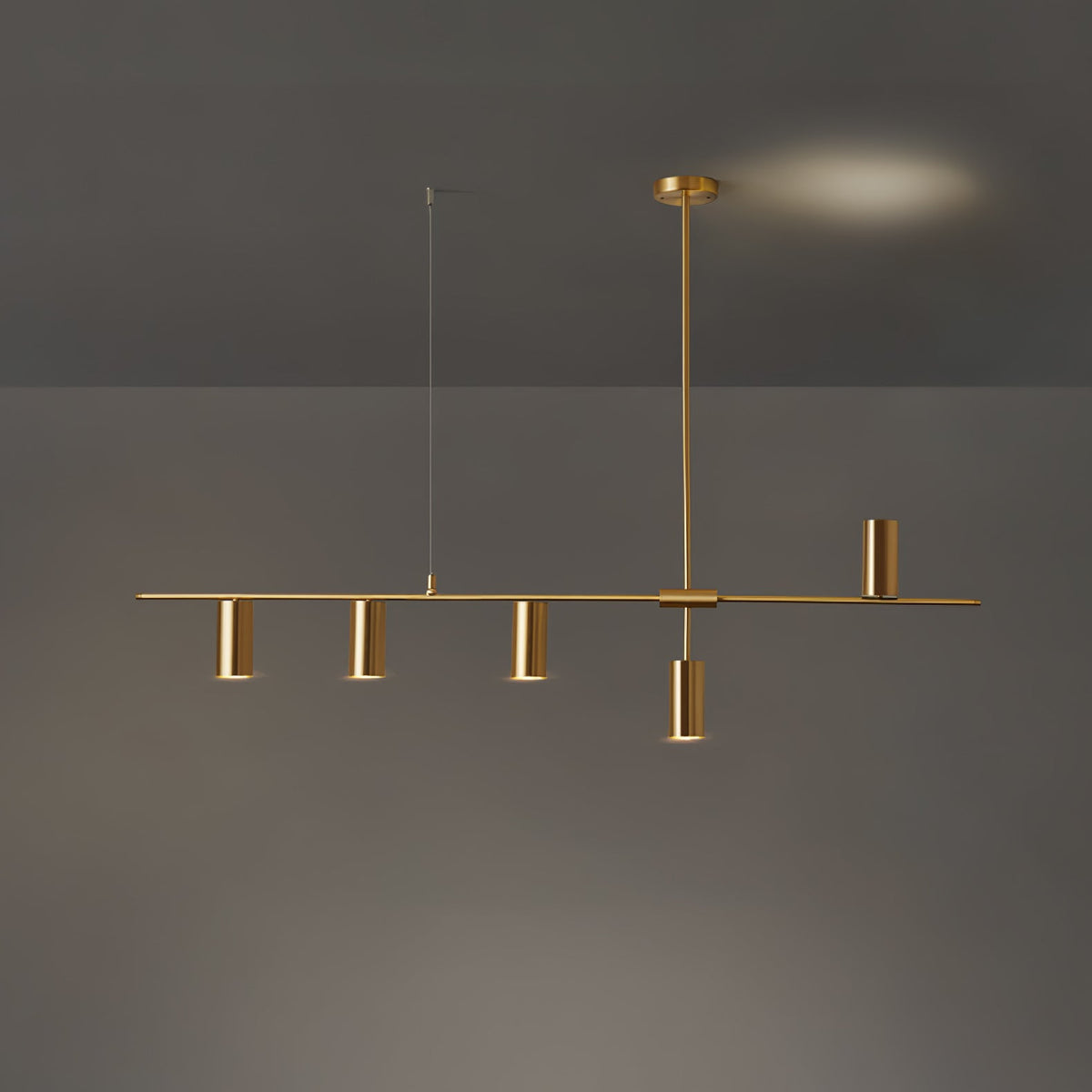 Cassandra Linear Chandelier 5-lights: L 52″ x H 25.2″ / Gold 1001 Chandelier