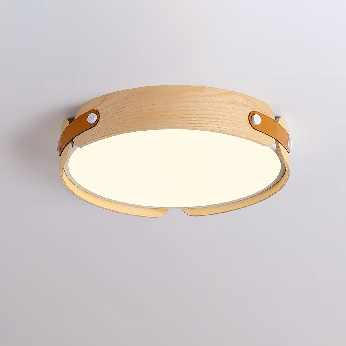 Aiwen Wood Ceiling Light ? 28.3″ x H 2.7″ / Dia 72cm x H 7cm (Power ~ 84W) / Wood Color / Warm Light Ceiling lamp