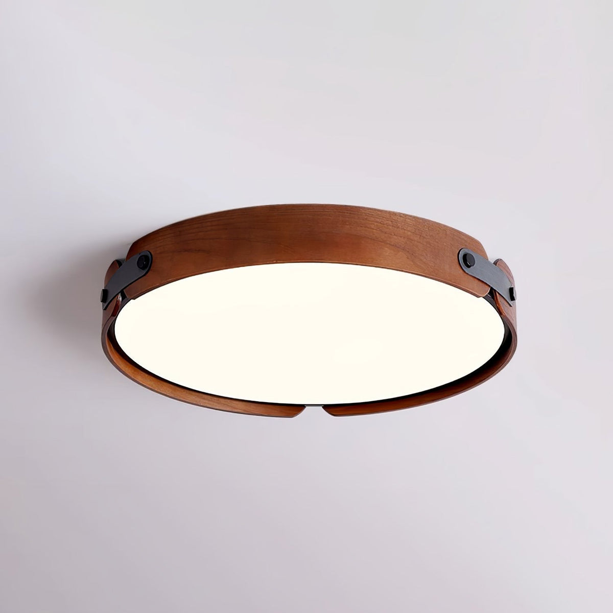 Aiwen Wood Ceiling Light ? 28.3″ x H 2.7″ / Dia 72cm x H 7cm (Power ~ 84W) / Walnut Color / Warm Light Ceiling lamp