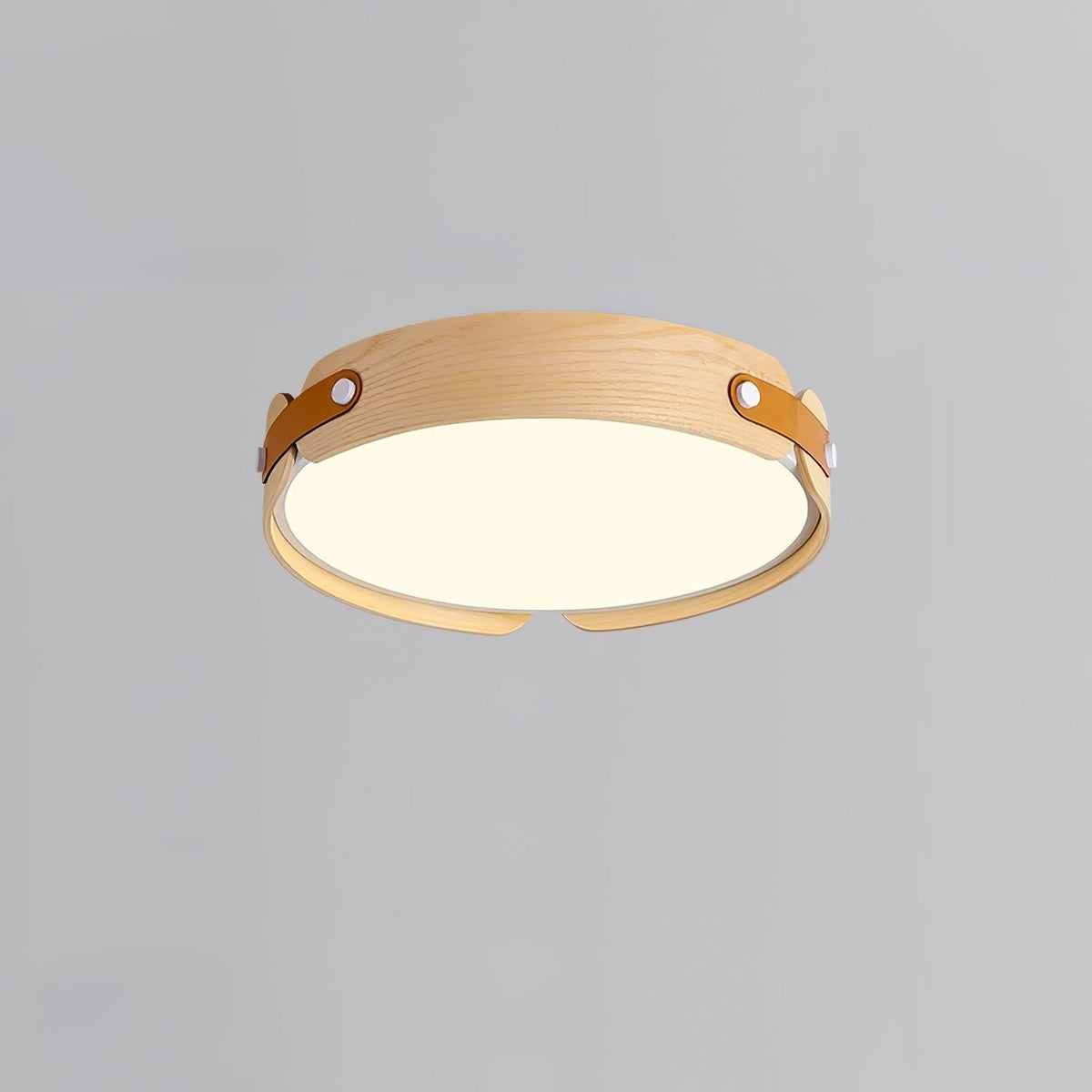 Aiwen Wood Ceiling Light ? 16.5″ x H 2.7″ / Dia 42cm x H 7cm (Power ~ 27W) / Wood Color / Warm Light Ceiling lamp