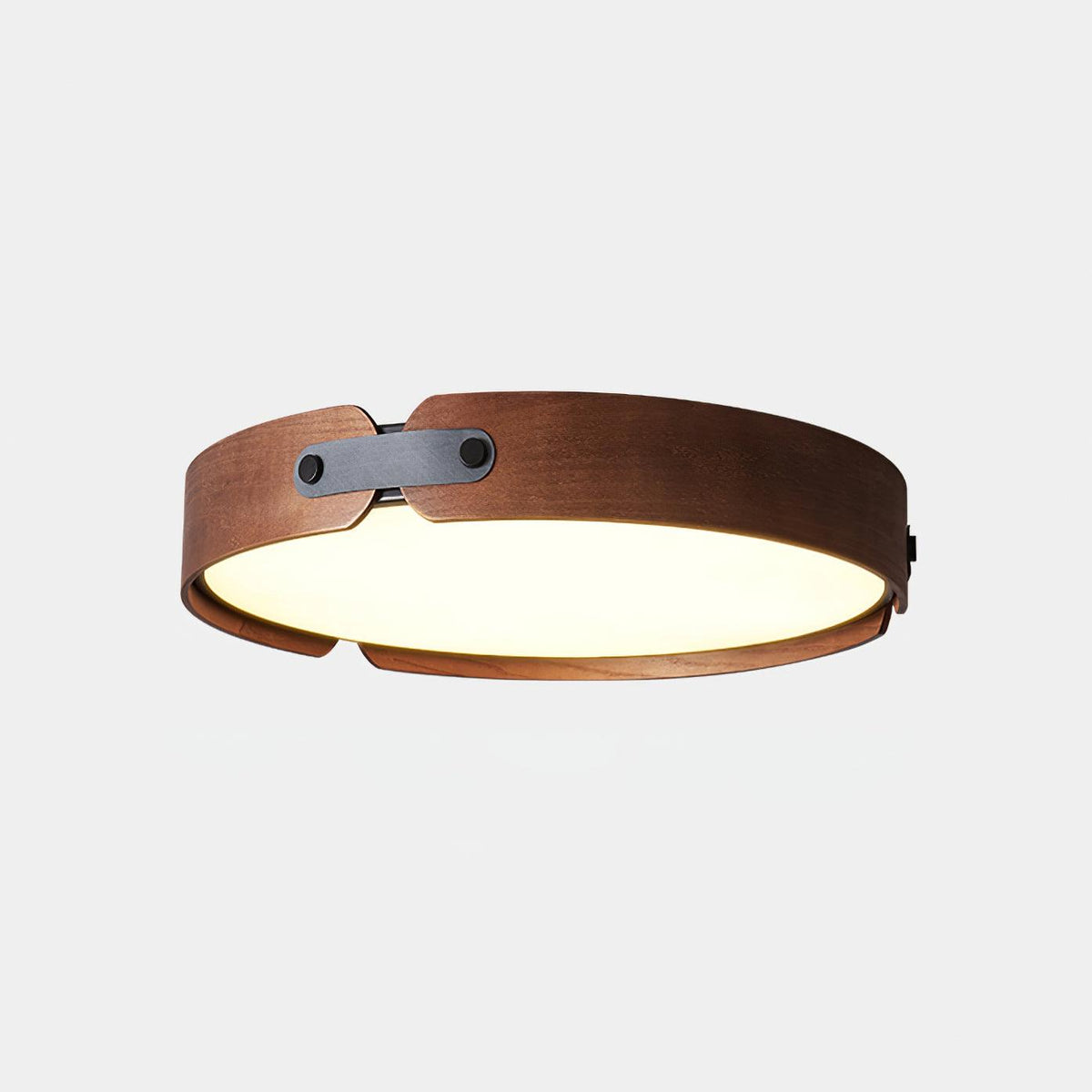 Aiwen Wood Ceiling Light ? 22″ x H 2.7″ / Dia 56cm x H 7cm (Power ~ 36W) / Walnut Color / Warm Light Ceiling lamp