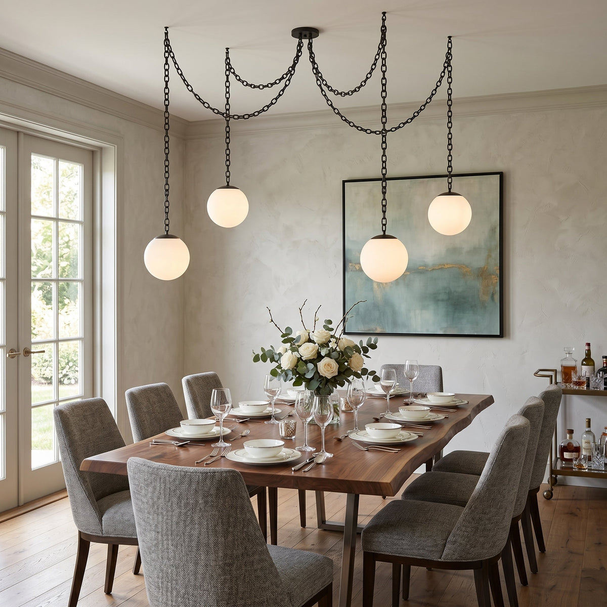 Alabaster Swag Pendant Lamp