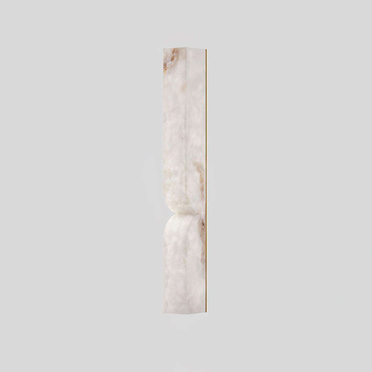 Alabaster Essence Wall Sconce L 2.6″ x W 3.1″ x H 23.6″ / L 6.5cm x W 8cm x H 60cm / Gold & White / Warm Light Wall lamp
