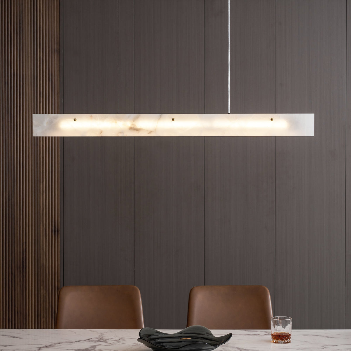 Alabaster LED Linear Pendant Light
