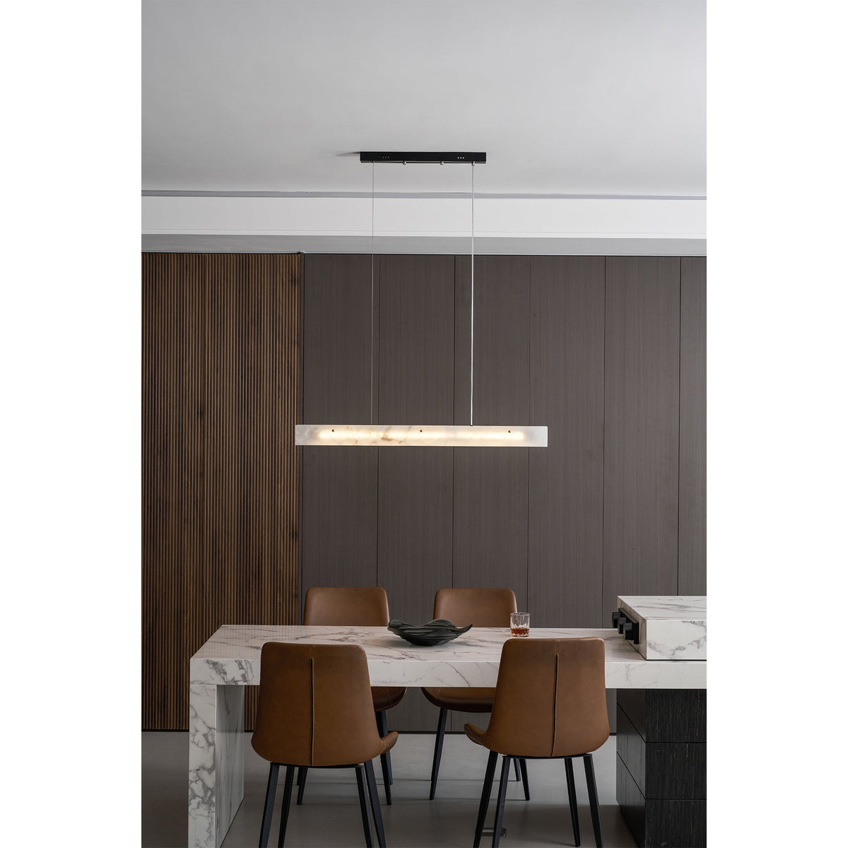 Alabaster LED Linear Pendant Light