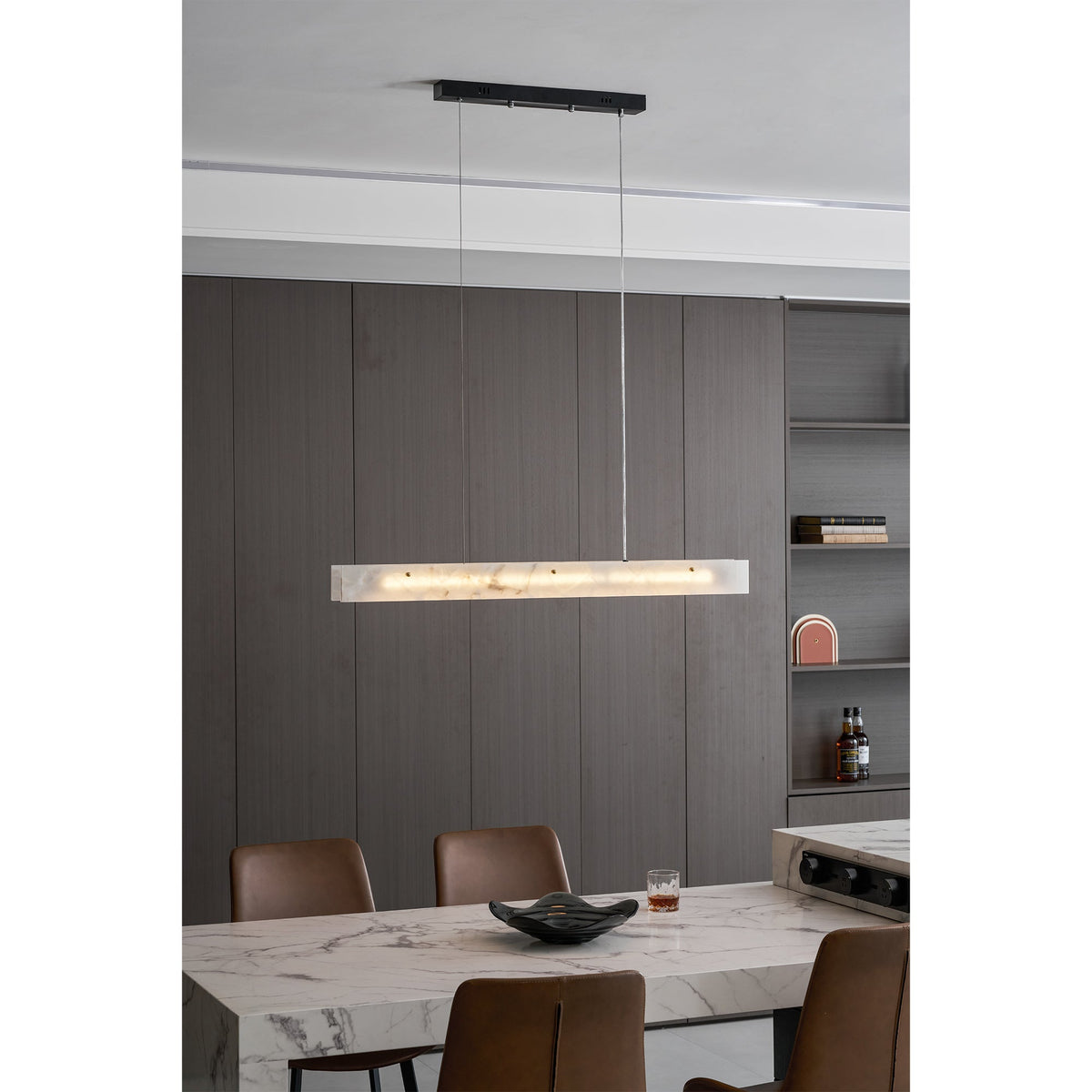 Alabaster LED Linear Pendant Light