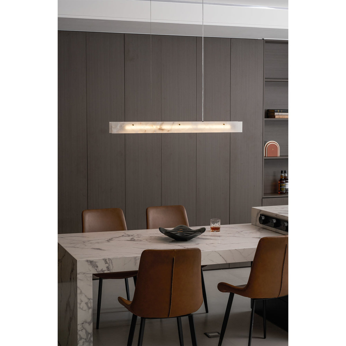 Alabaster LED Linear Pendant Light