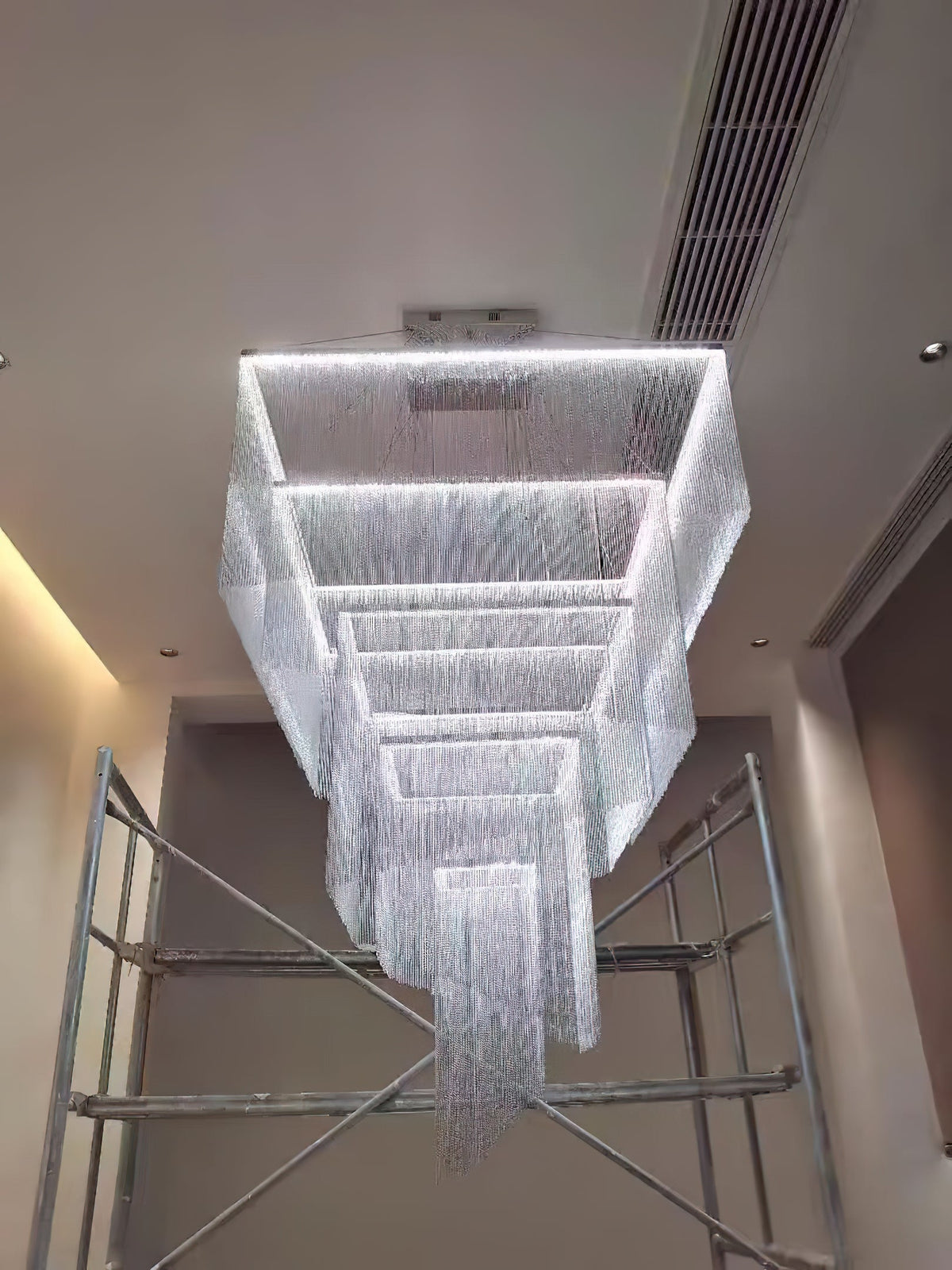 Aluminum Chain Tassel Chandelier