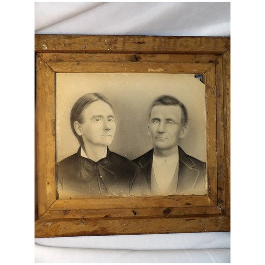 Antique Charcoal Pictures and Antique 3 Piece Oak Frame
