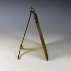 Antique Bronze Bow Top Photo Frame with Brass Easel Back