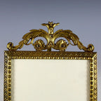 Antique Bronze Bow Top Photo Frame with Brass Easel Back