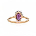 Antique Edwardian Yellow Gold Platinum Rhodolite Garnet Ring