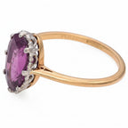 Antique Edwardian Yellow Gold Platinum Rhodolite Garnet Ring