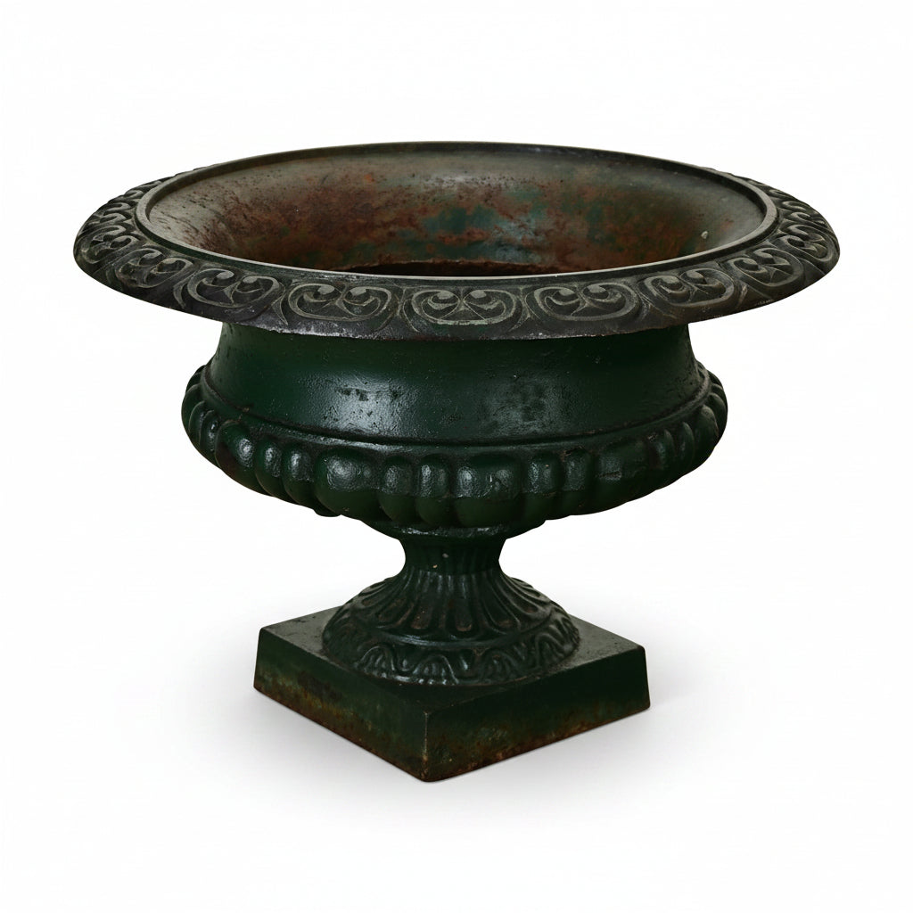 Antique French 19th Century Neoclassical Cast Iron Garden Urn