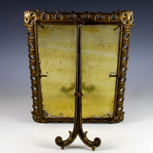Antique French Gilt Metal Picture Frame for 7x10 Photos
