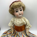 Antique German Bisque Head Doll with Pierced Ears