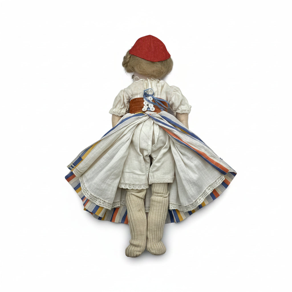 Antique German Bisque Head Doll with Pierced Ears