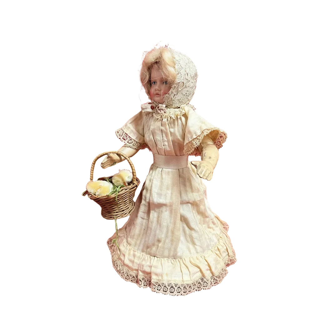 Antique German Mechanical Dancing Doll with Celluloid Head