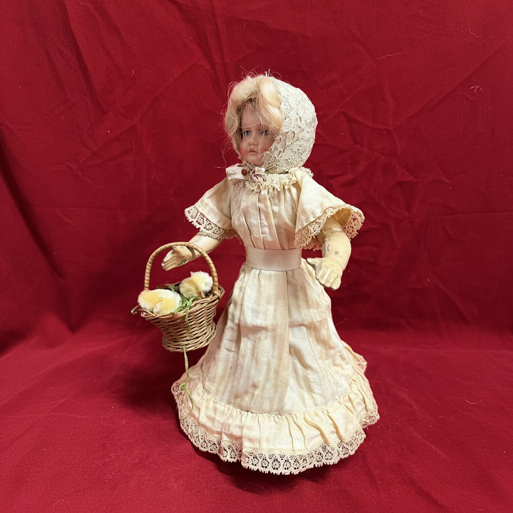 Antique German Mechanical Dancing Doll with Celluloid Head