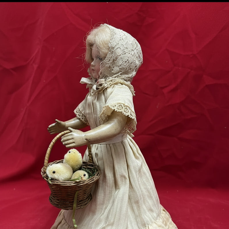 Antique German Mechanical Dancing Doll with Celluloid Head
