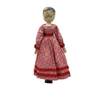 Antique Grodnertal Peg Wooden Jointed Doll with Stand