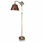 Antique Rembrandt Brass Floor Lamp with Adjustable Swivel Head