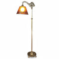 Antique Rembrandt Brass Floor Lamp with Adjustable Swivel Head