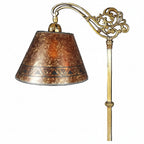 Antique Rembrandt Brass Floor Lamp with Adjustable Swivel Head