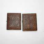 Antique Tintype Photograph in Hand-Tooled Leather Display Case